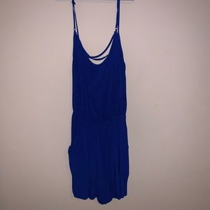 Blue strappy romper
